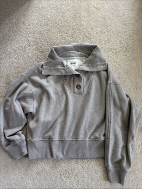 aerie Relaxed Button Turtleneck Sweater